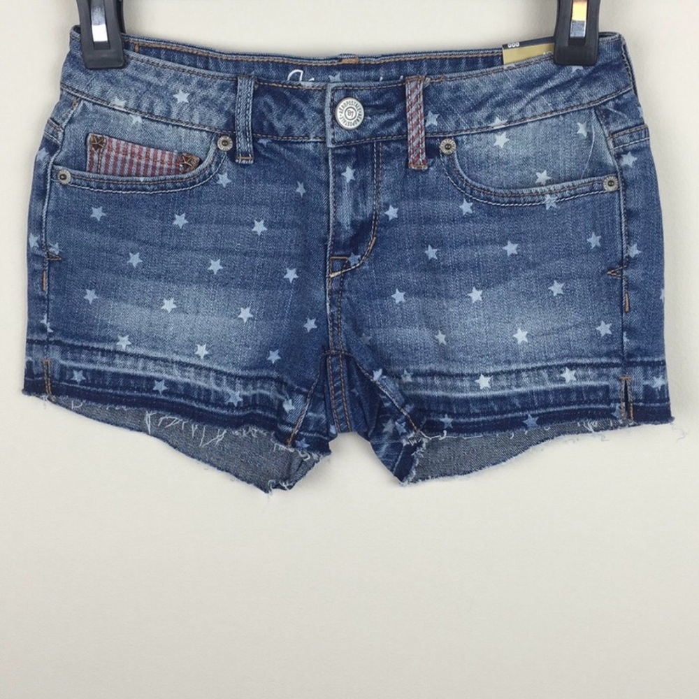 Aeropostale - Shorty - Patriotic Raw Edge Jean Shorts